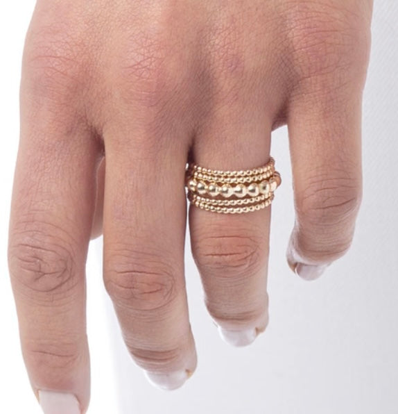 Classic Gold 3mm Bead Ring