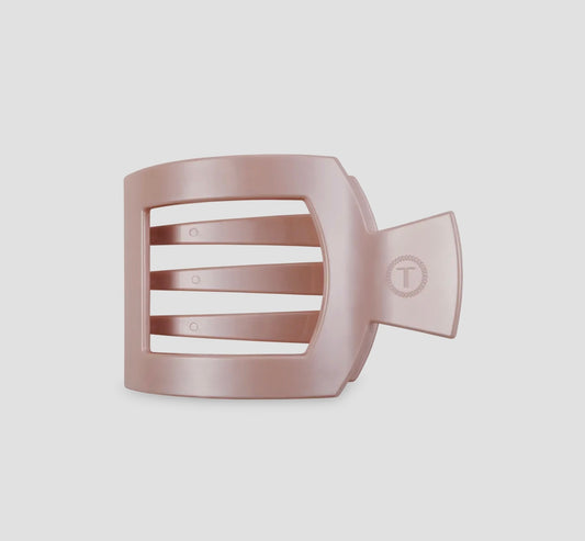 Pearly Pink Medium Flat Square Hair Clip