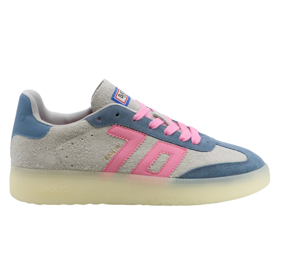 Boston Grey Jeans Pink Sneakers
