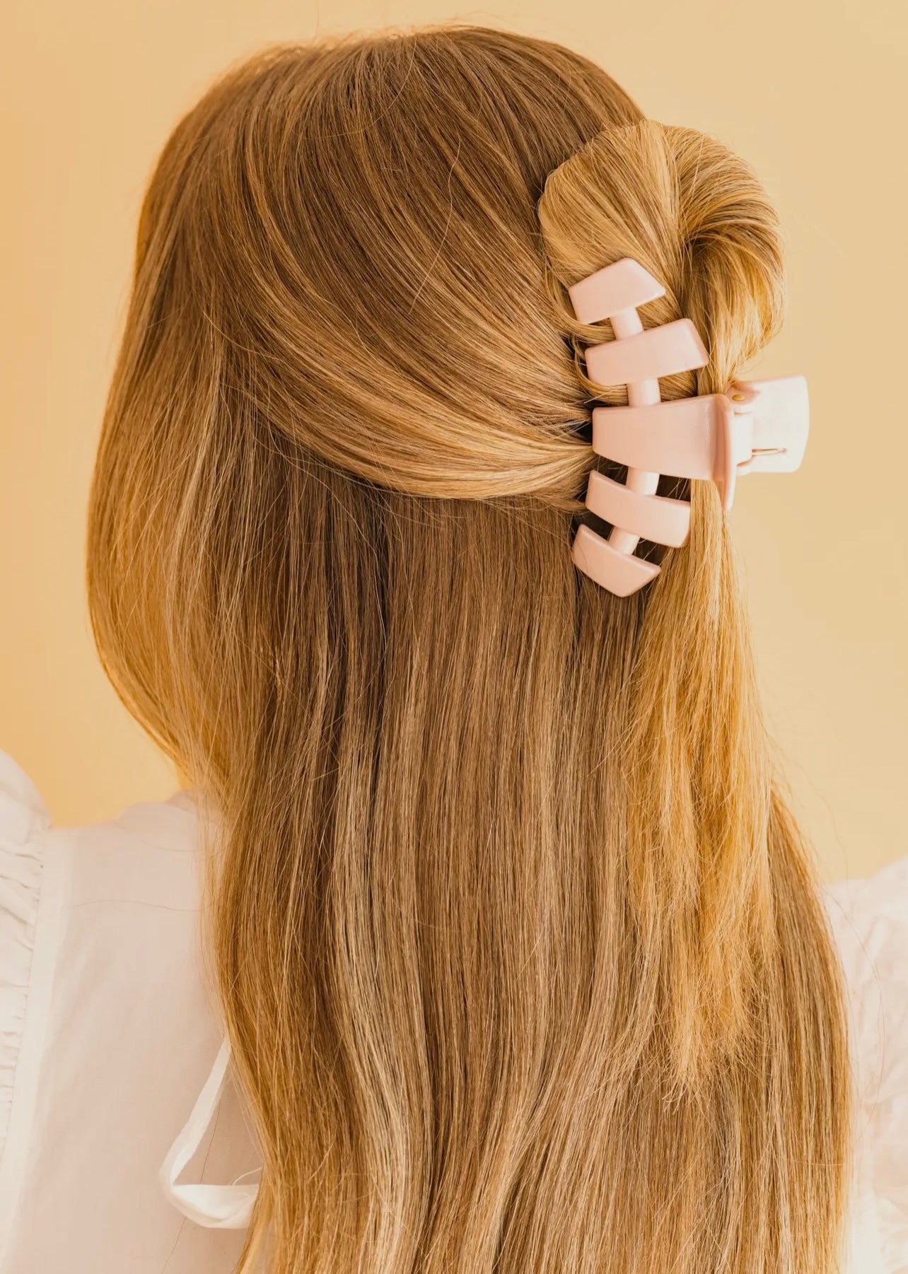 Classic Pearly Pink Large Hair Clip