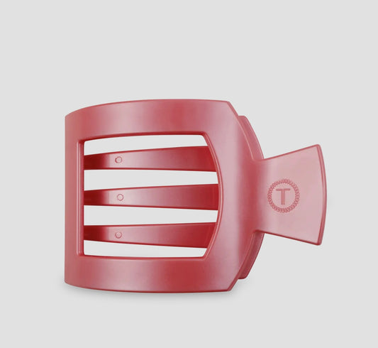 Calming Coral Large Flat Square Hair Clip