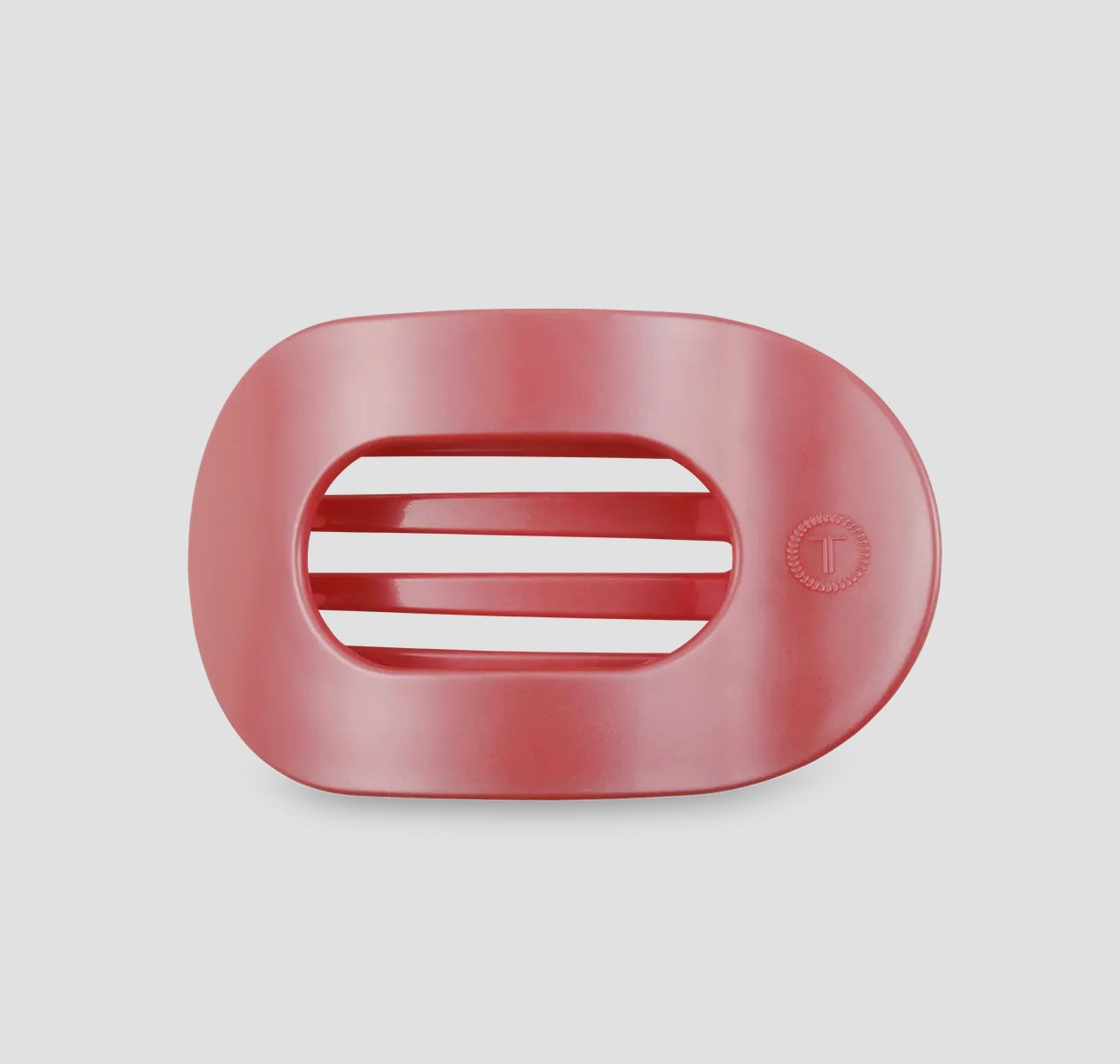 Round Flat Hair Clip | Large | Calming Coral