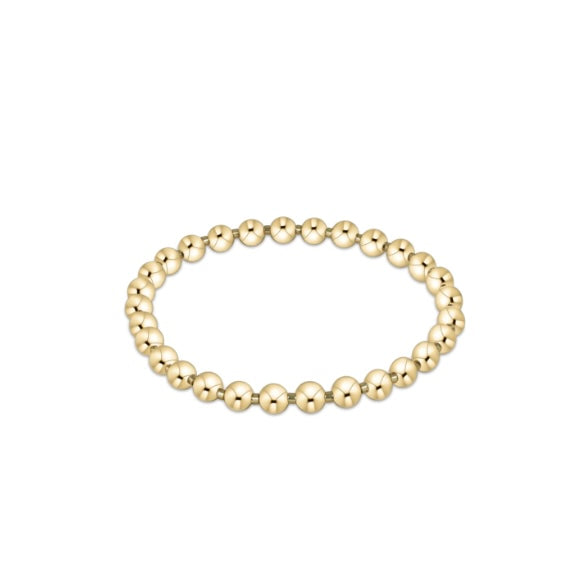 Gameday Hope Grateful 5mm Bead Bracelet - Gold Luster