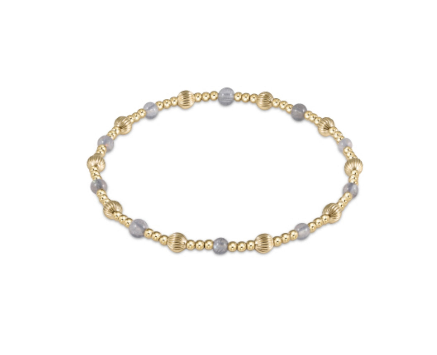 Dignity Sincerity Pattern 4mm Bead Bracelet - LABRADORITE