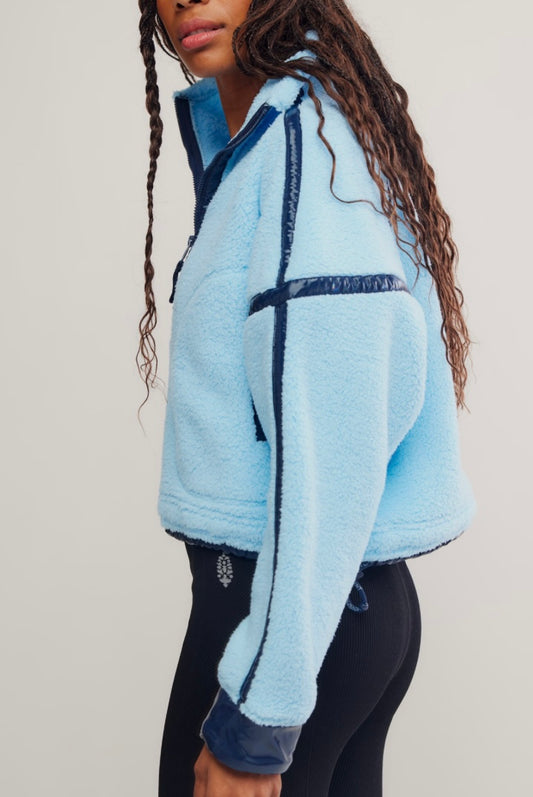 Mountain High Shine 1/2 Zip Bright Blue Combo