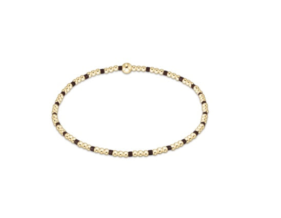 Hope Sincerity Pattern 2mm Bead Bracelet - Chocolate