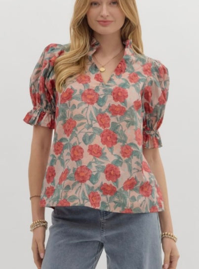 Vintage Rose Garden Blouse