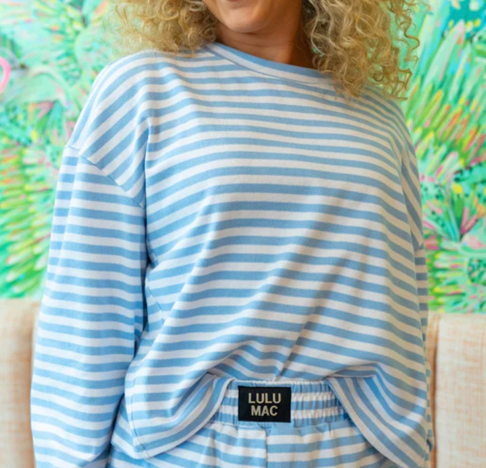 LuLu Mac Striped Top Light Blue