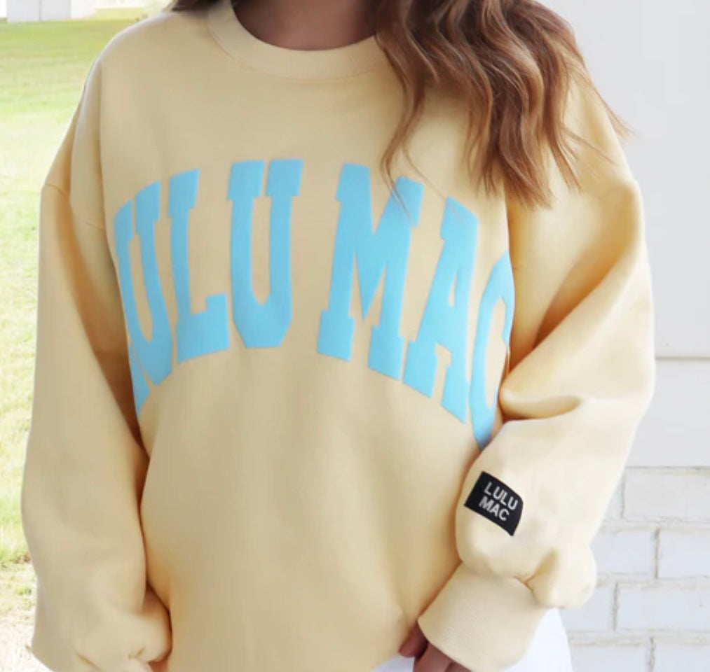 Butter & Light Blue LuLu Mac Sweatshirt