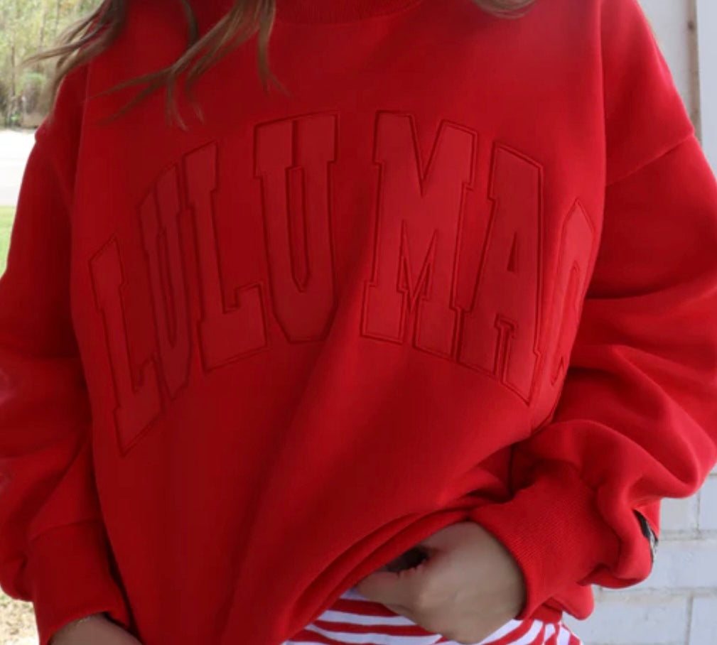 Red Mono LuLu Mac Sweatshirt