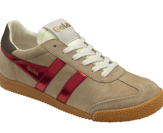 Gola Womens Glitz Trainer Light Caramel/Red/Dark Brown