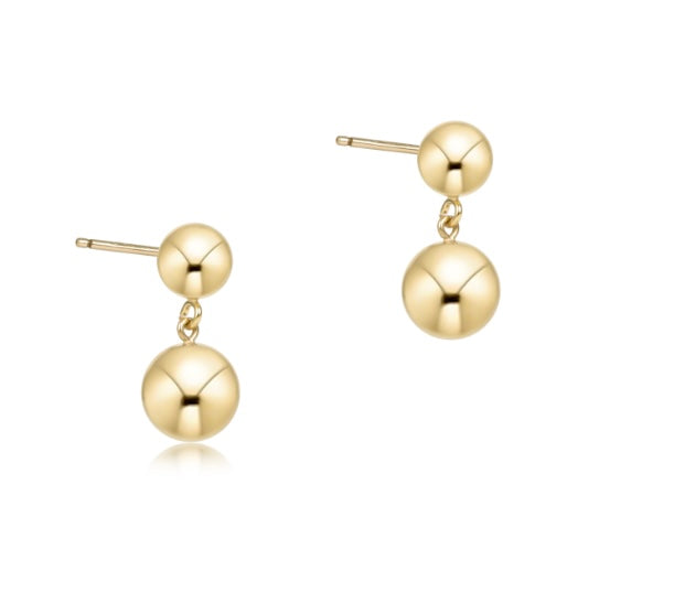 Classic 8mm Ball Drop Stud - Gold