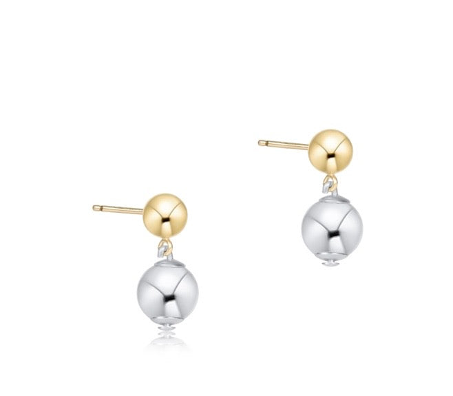 Classic 10mm Ball Drop Stud - Mixed Metal