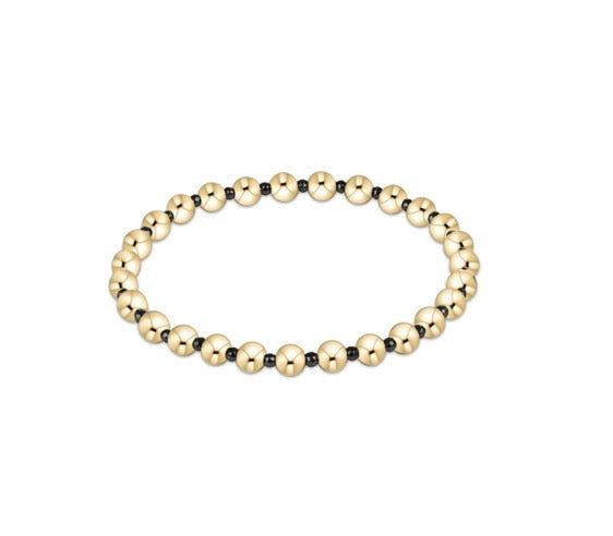 Faceted Hematite Grateful Pattern 5mm Bead Bracelet