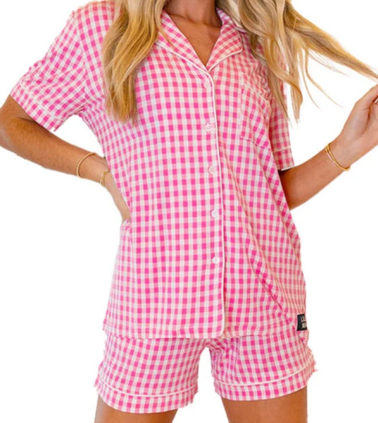 LuLu Mac Pink Gingham PJ’s