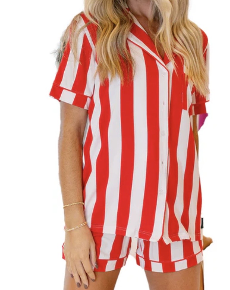 LuLu Mac Red Stripe PJ’s