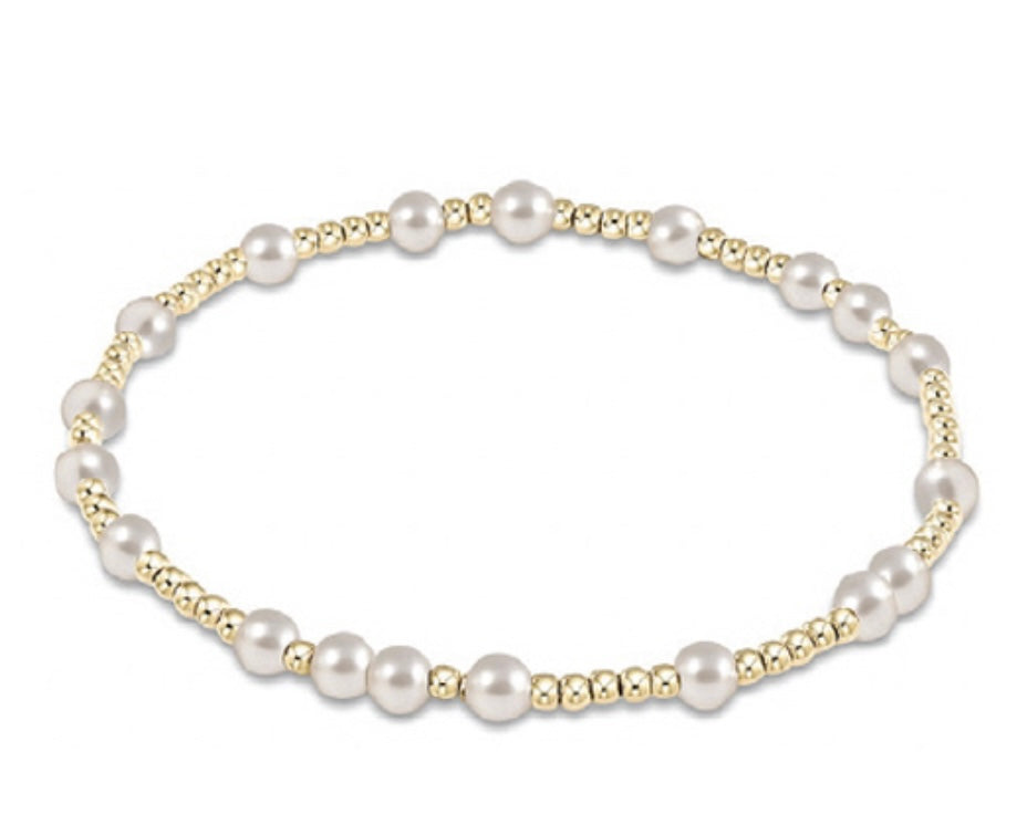 Hope Unwritten 4mm Bead Bracelet - Pearl