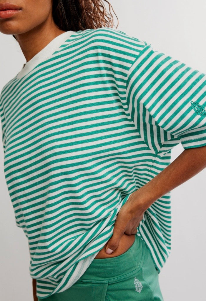 Stripe Tackle Tee Court Stripe Green