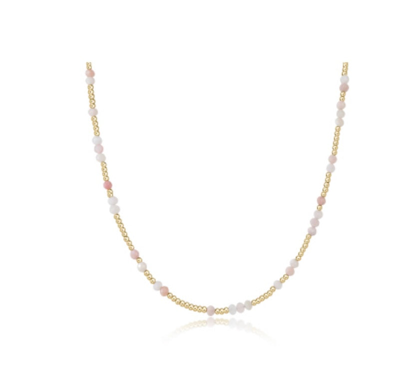 15" Choker Hope Unwritten Gemstone - Pink Opal