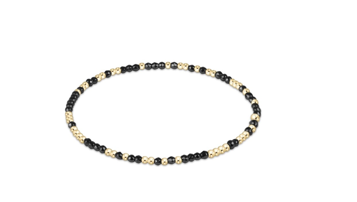 hope unwritten faceted hematite 2mm bead bracelet