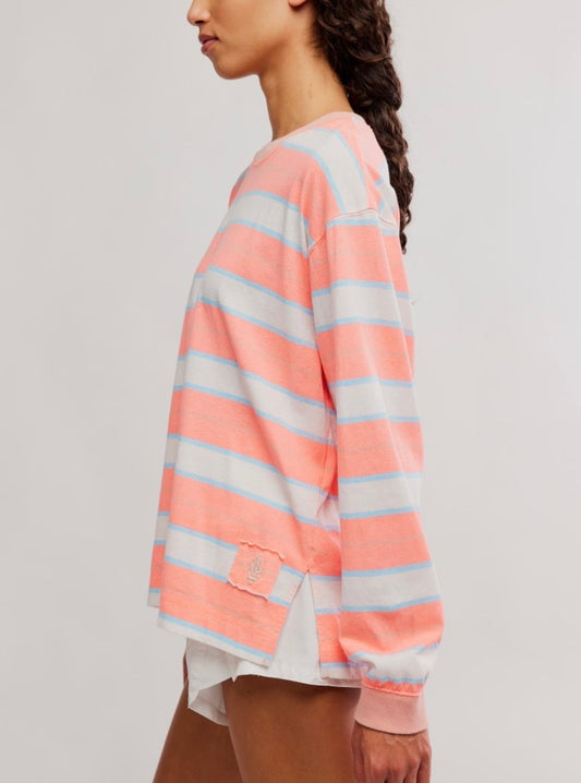 Printed Hustle Layer Neon Coral Combo