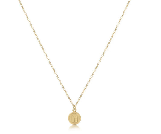 16” Necklace Gold - Be You, Small Gold Disc