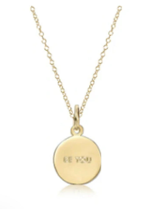 Egirl 14” Necklace Gold - Be You Small Gold Disc