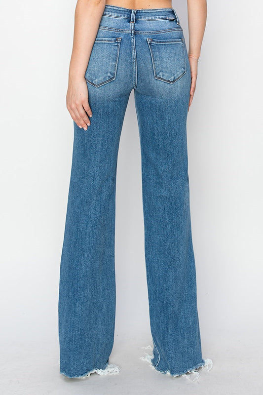 Gabby Mid Rise Wide Leg Jeans