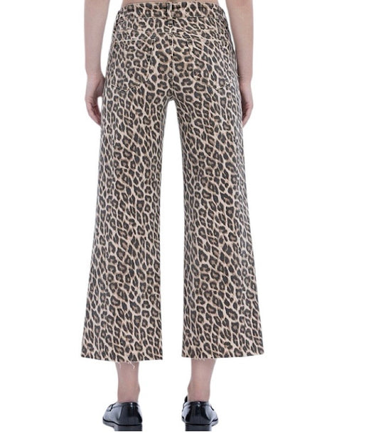 Wild Leo High Rise Crop Wide Leg Denim