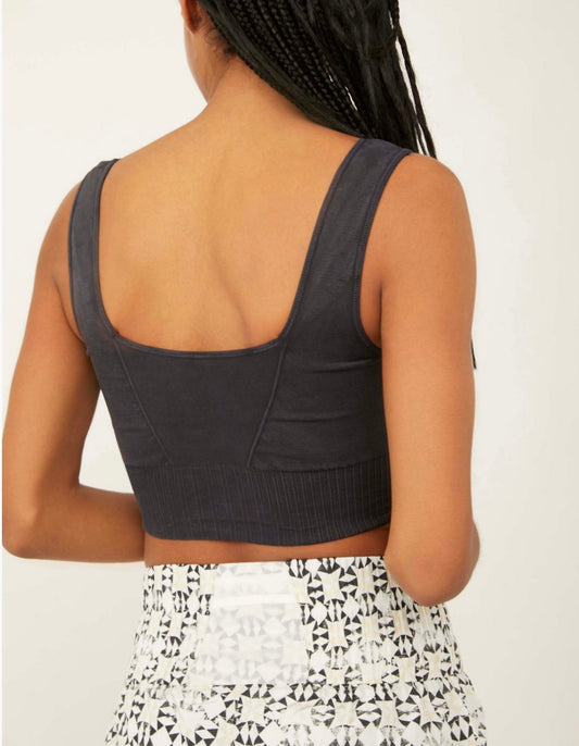 Square Neck Good Karma Washed Black