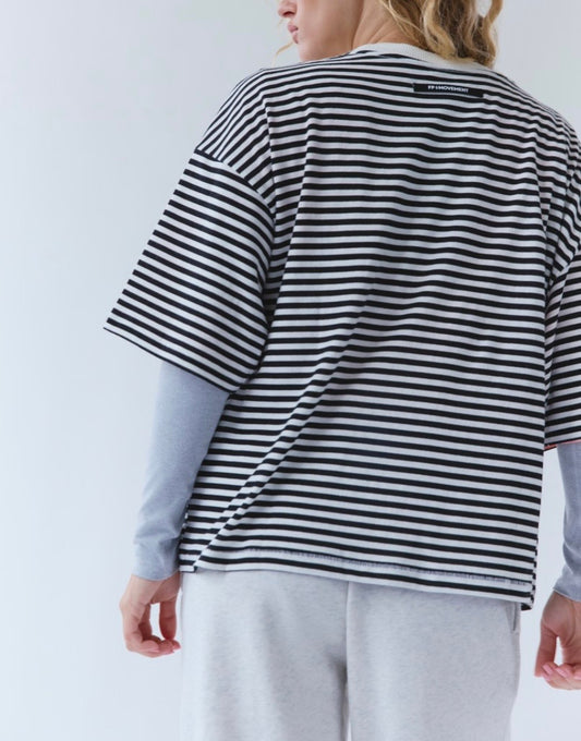 Stripe Tackle Tee Court Stripe Black