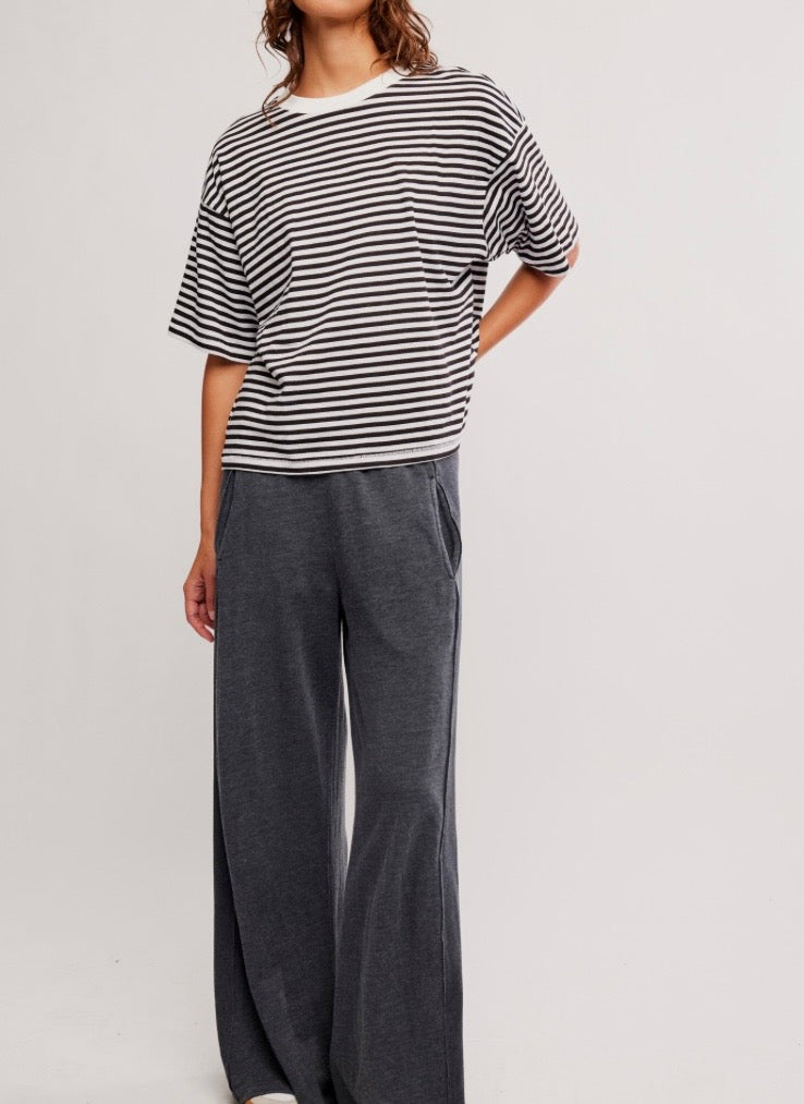 Stripe Tackle Tee Court Stripe Black