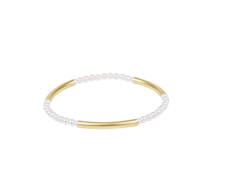Bliss Bar Pattern Pearl 3mm Bracelet