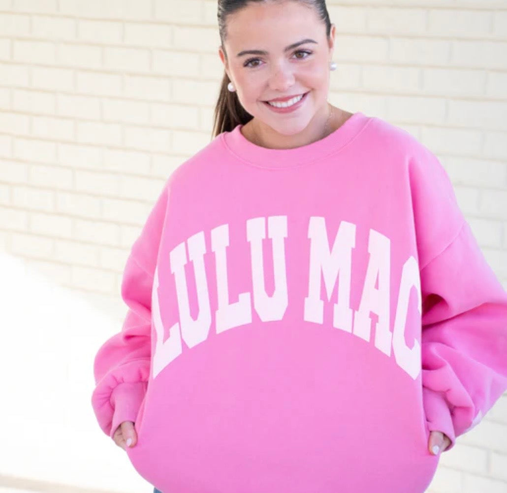 Pink/Light Pink LuLu Mac Puff Sweatshirt