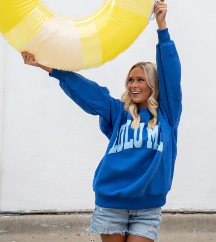 Royal/Light Blue Puff LuLu Mac Sweatshirt
