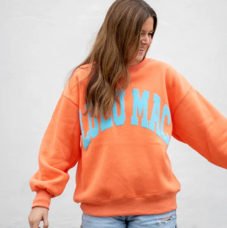 Orange/Blue Puff LuLu Mac Sweatshirt