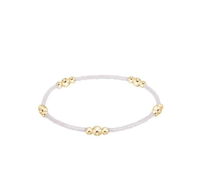 Hope Purpose Gold Bracelet - Silky White