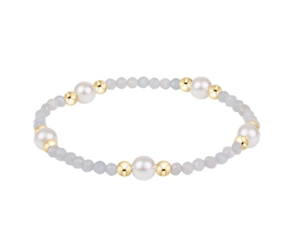 Purpose Pearl 6mm Gem Bracelet - Aquamarine