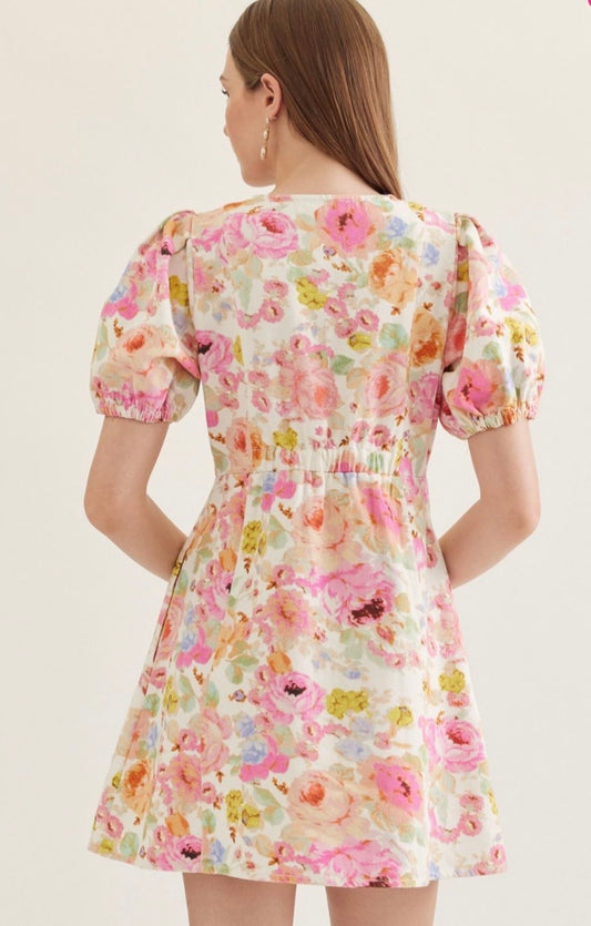 Wildflower Ivory Denim Dress