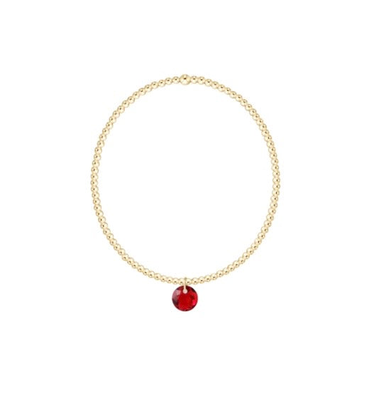 Classic Gold 2mm Bracelet - Reflection Small Charm