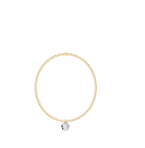 Classic Gold 2mm Bracelet - Reflection Small Charm 04