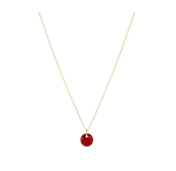 16" Necklace Gold - Reflection Small Charm - 01