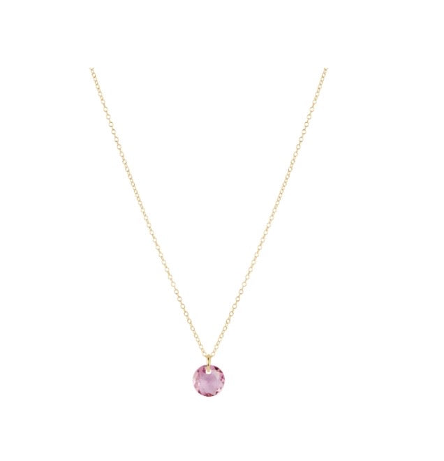 16" Necklace Gold - Reflection Small Charm - 02