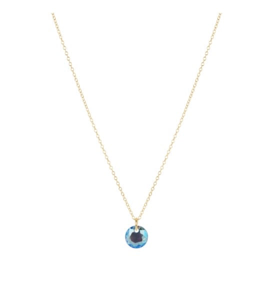 16" Necklace Gold - Reflection Small Charm - 03