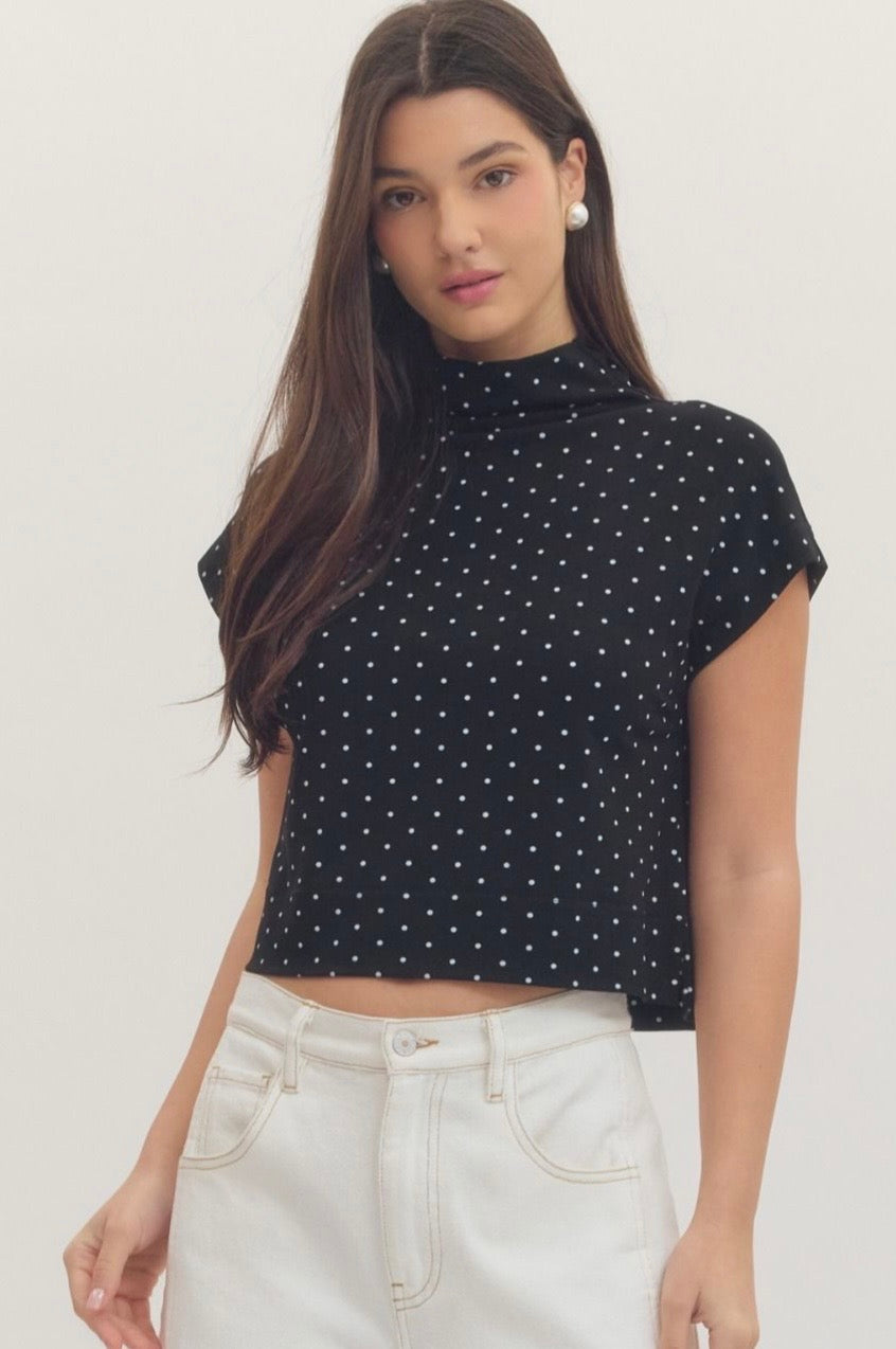Pretty Little Dots Black Blouse
