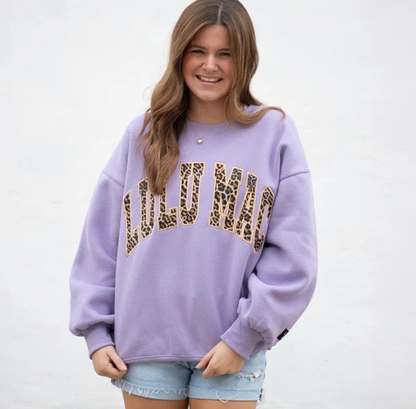 Lulu Mac Lavender Leopard Sweatshirt