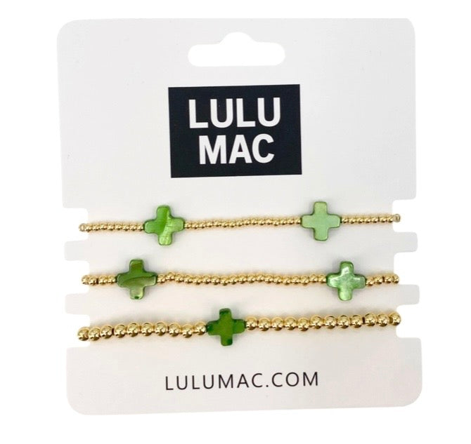Green Cross Lulu Mac Bracelets