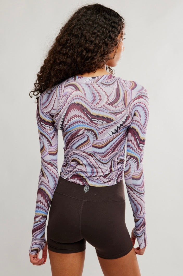 Tempo Ruched Layer Printed Twilight Swirl Combo