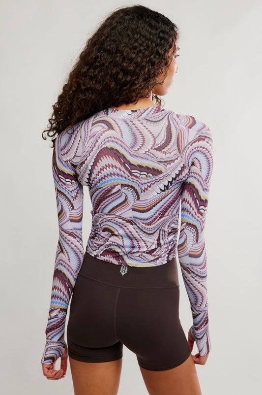 Tempo Ruched Layer Printed Twilight Swirl Combo