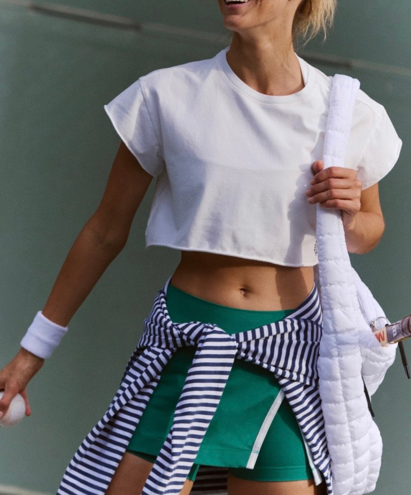 Hot Shot Cropped Tee White